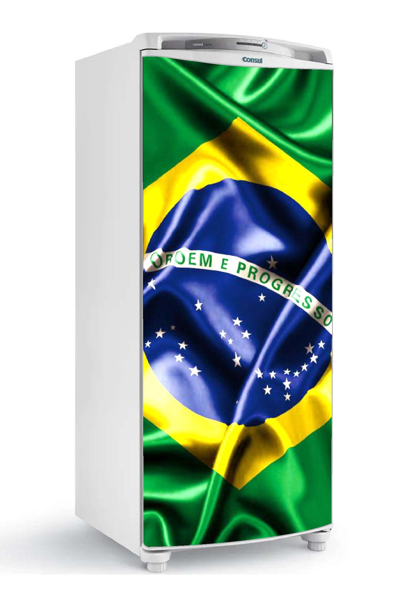 adesivo pra geladeira bandeira do brasil ao vento
