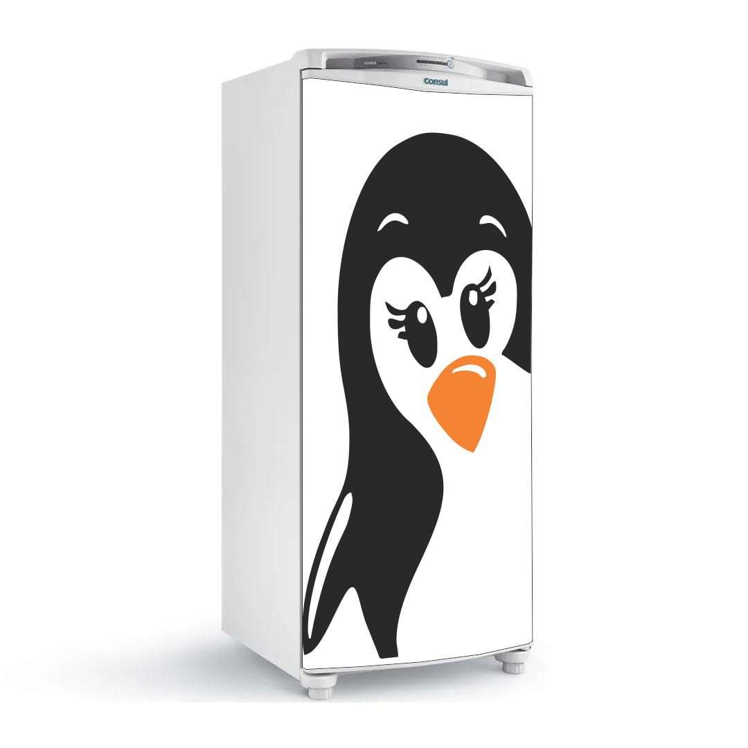 Adesivo Pinguim Desenho Para Envelopamento Somente Frente