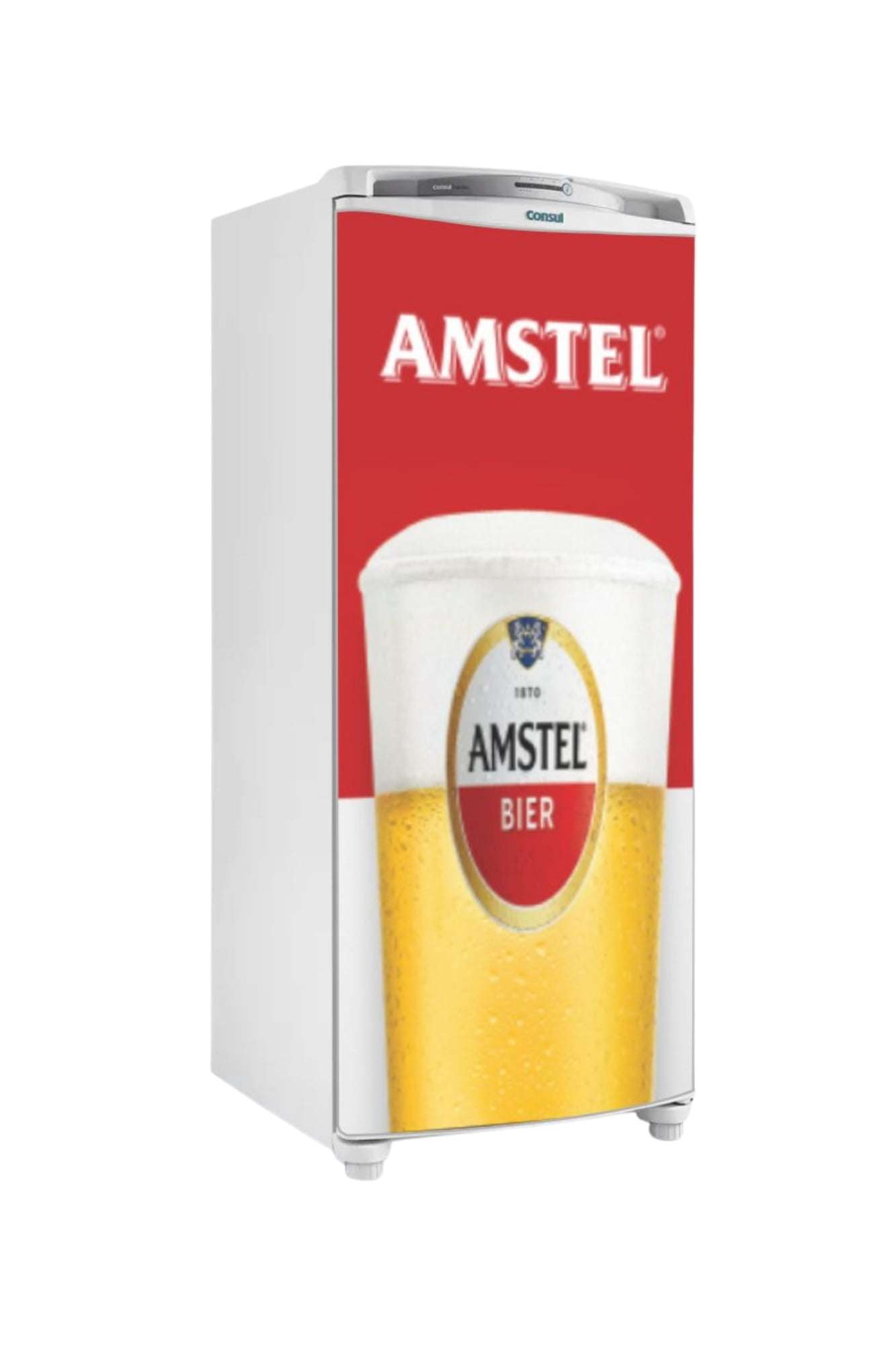 Adesivo Copo Amstel Somente Frente para geladeira