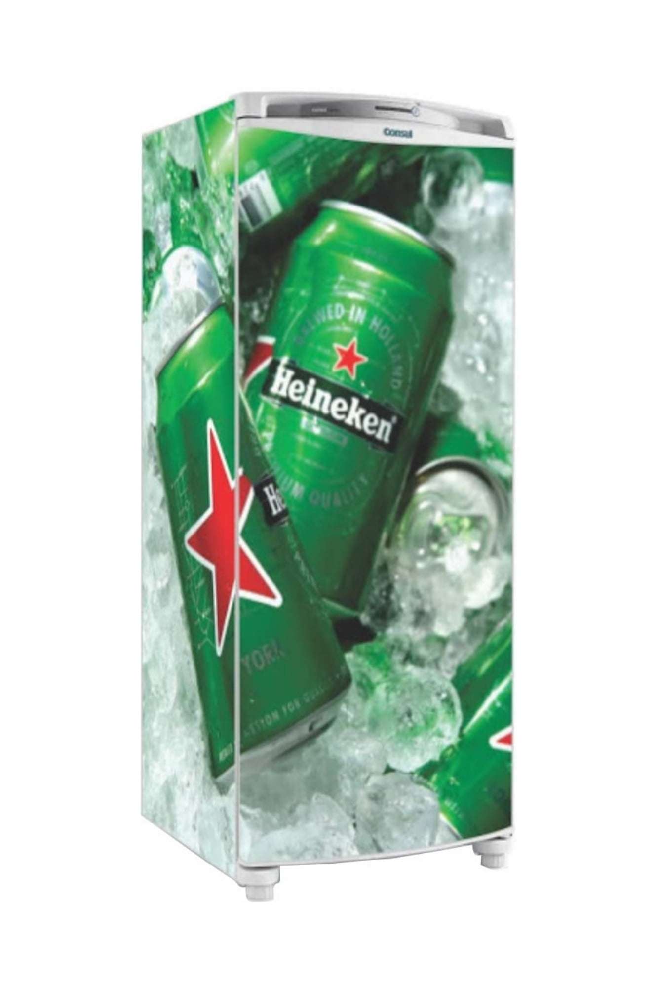 Adesivo Para Geladeira Total Lata Heineken Verde