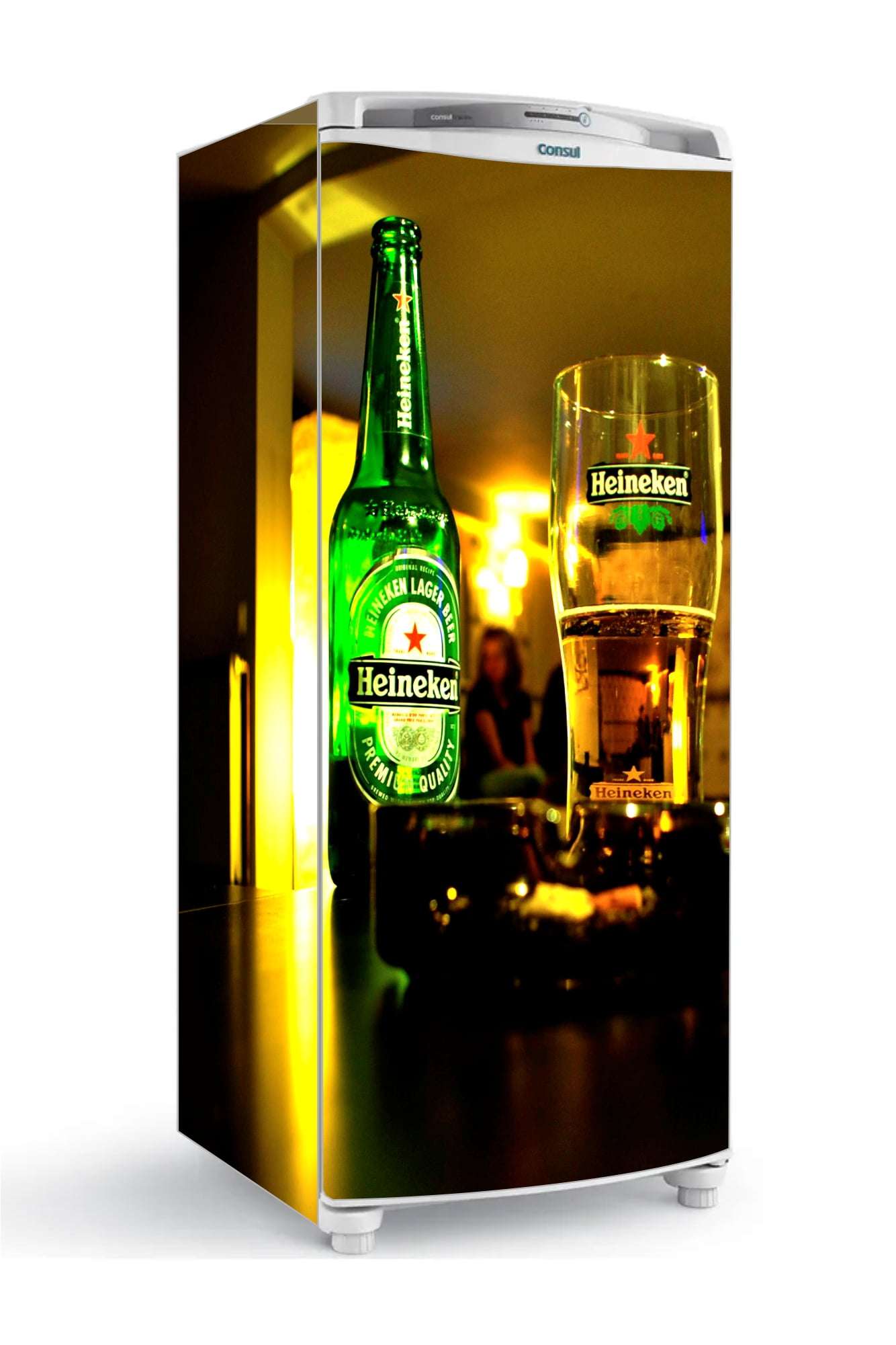 Envelopamento Geladeira Total Heineken copo xicara pub