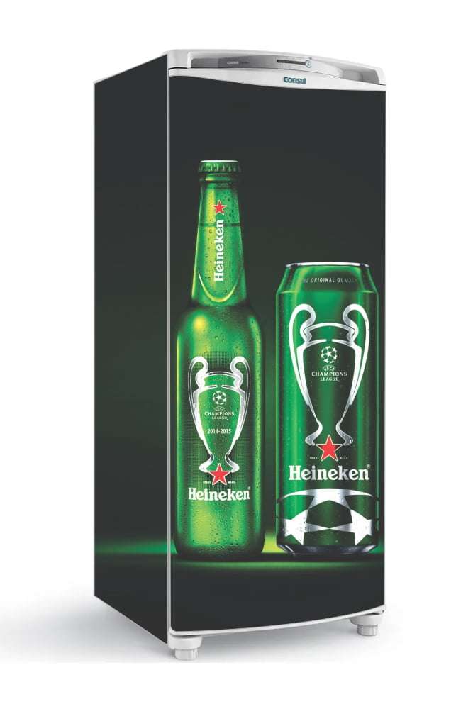Envelopamento total Geladeira Heineken 