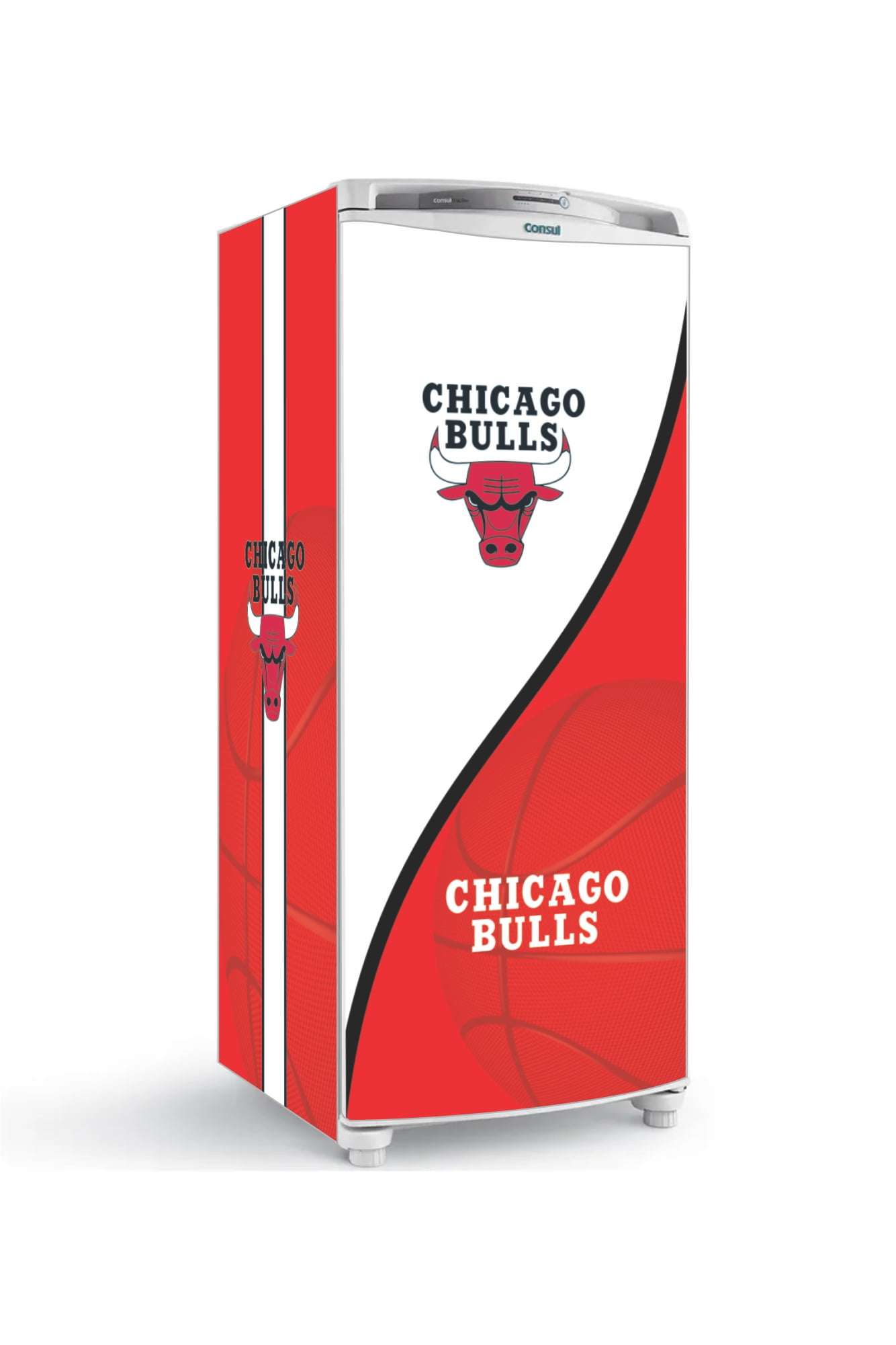 Adesivo Para Envelopamento Chicago Bulls NBA Total Geladeira