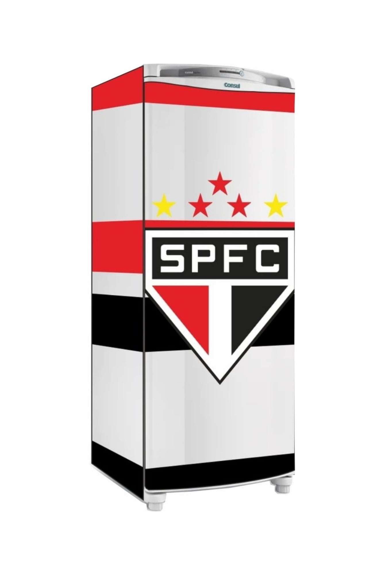 Adesivo São Paulo Time Futebol Envelopamento Geladeira Total