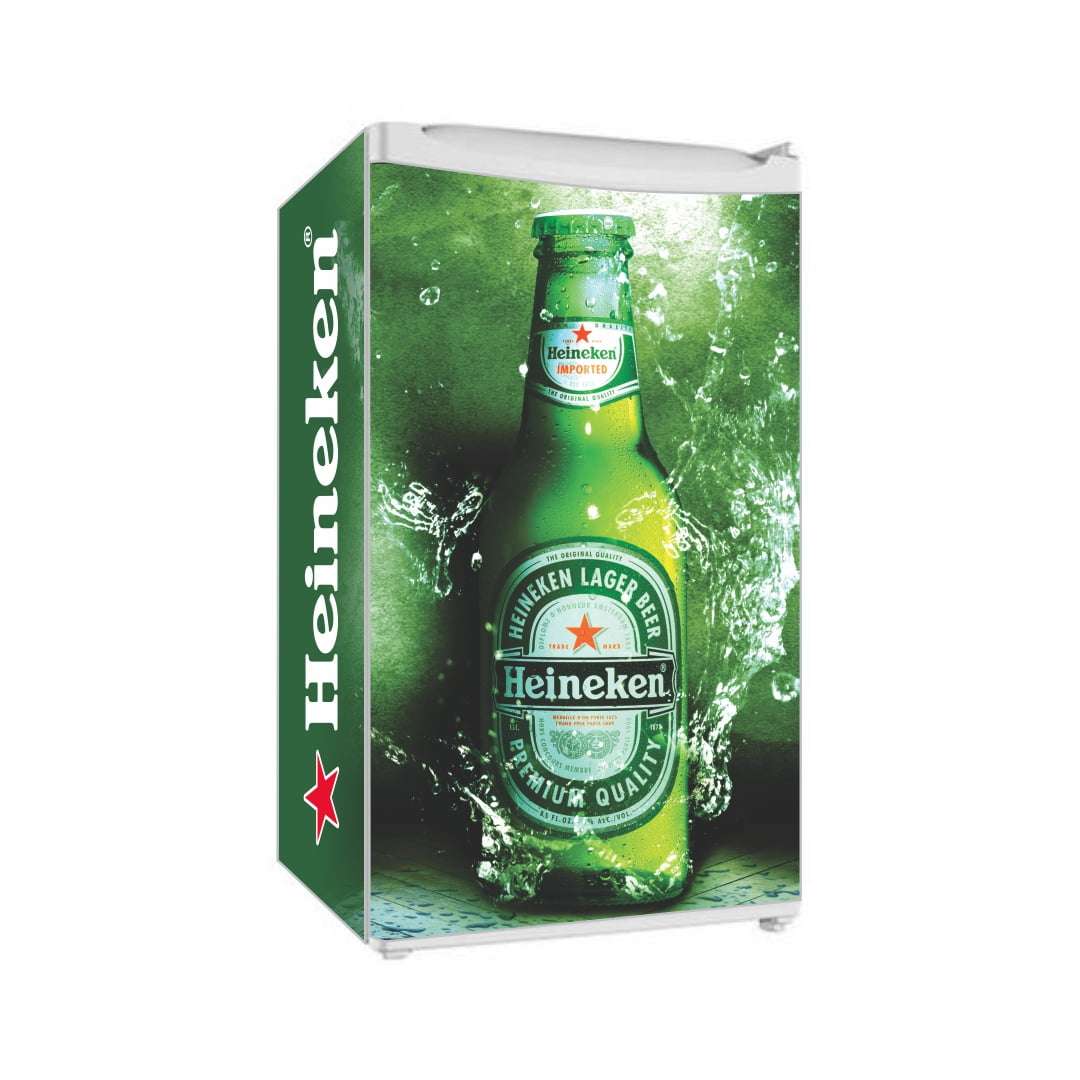 Adesivo para envelopamento de frigobar total garrafa verde