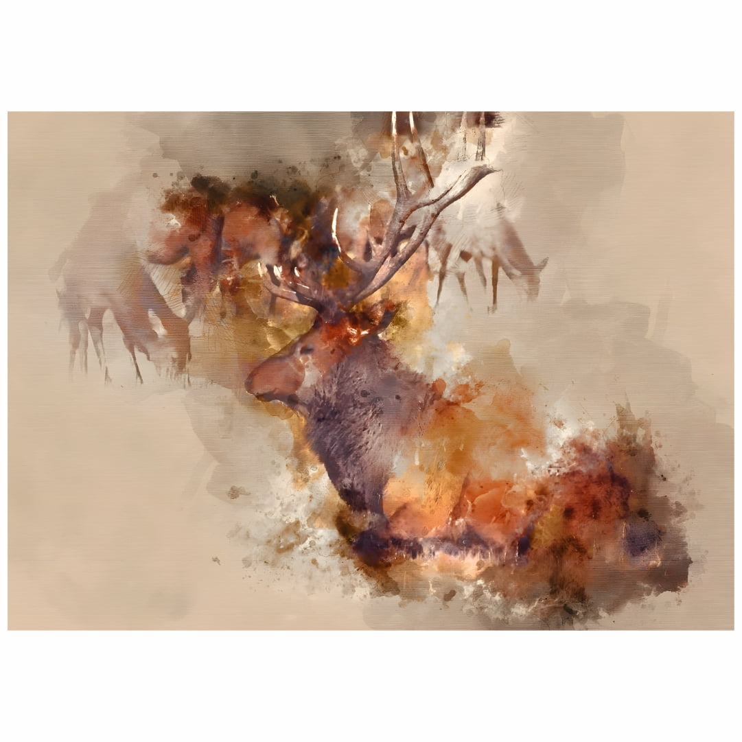 Quadro Abstrato Cervo Decorativo