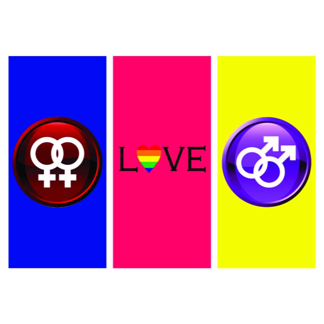Quadro Love Amor LGBT Para Decoração de Interiores