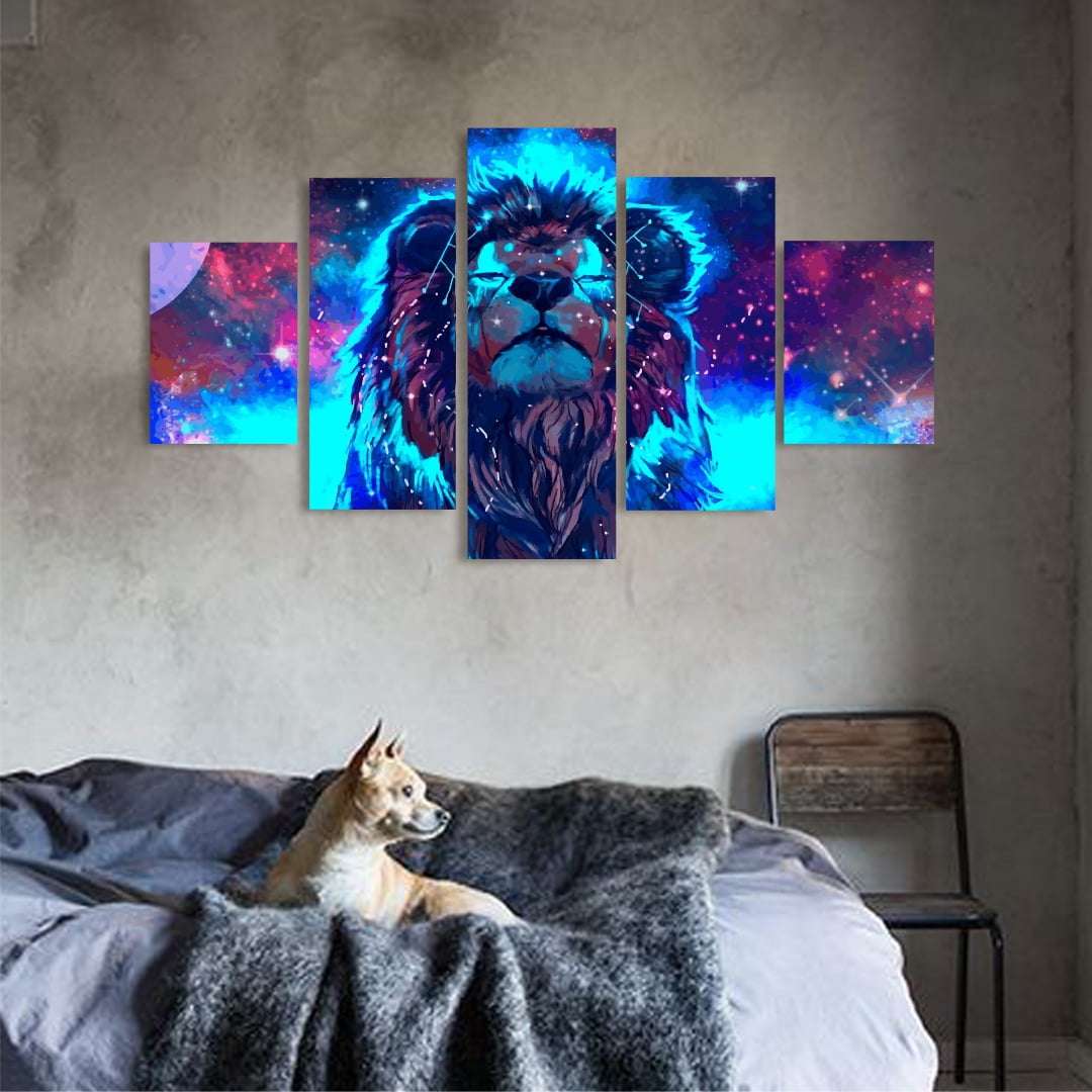 Quadro leão do universo decorativo