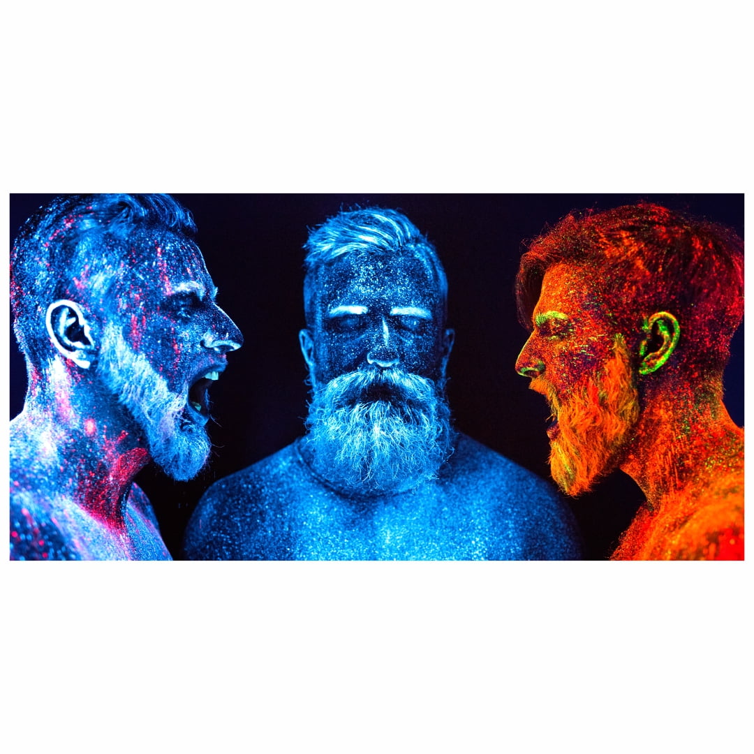 Quadro Luxo Pintura Artística Colorida Homens
