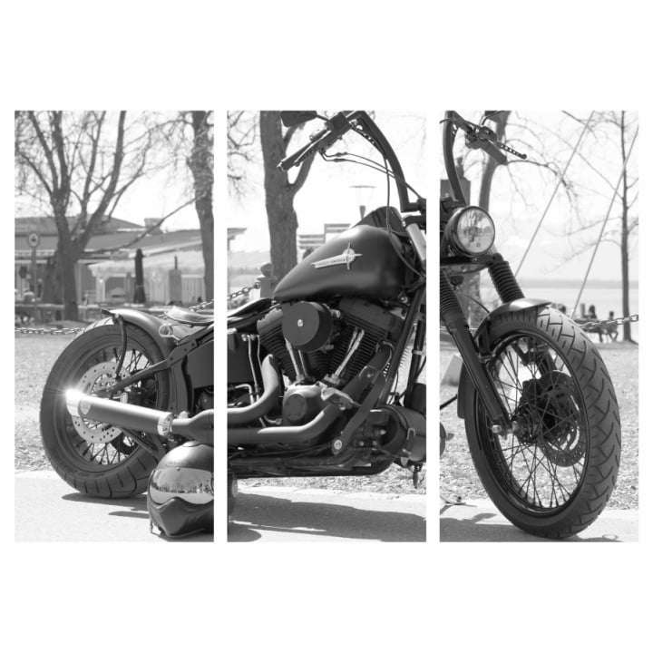 Quadro decorativo desenho moto Harley Davison