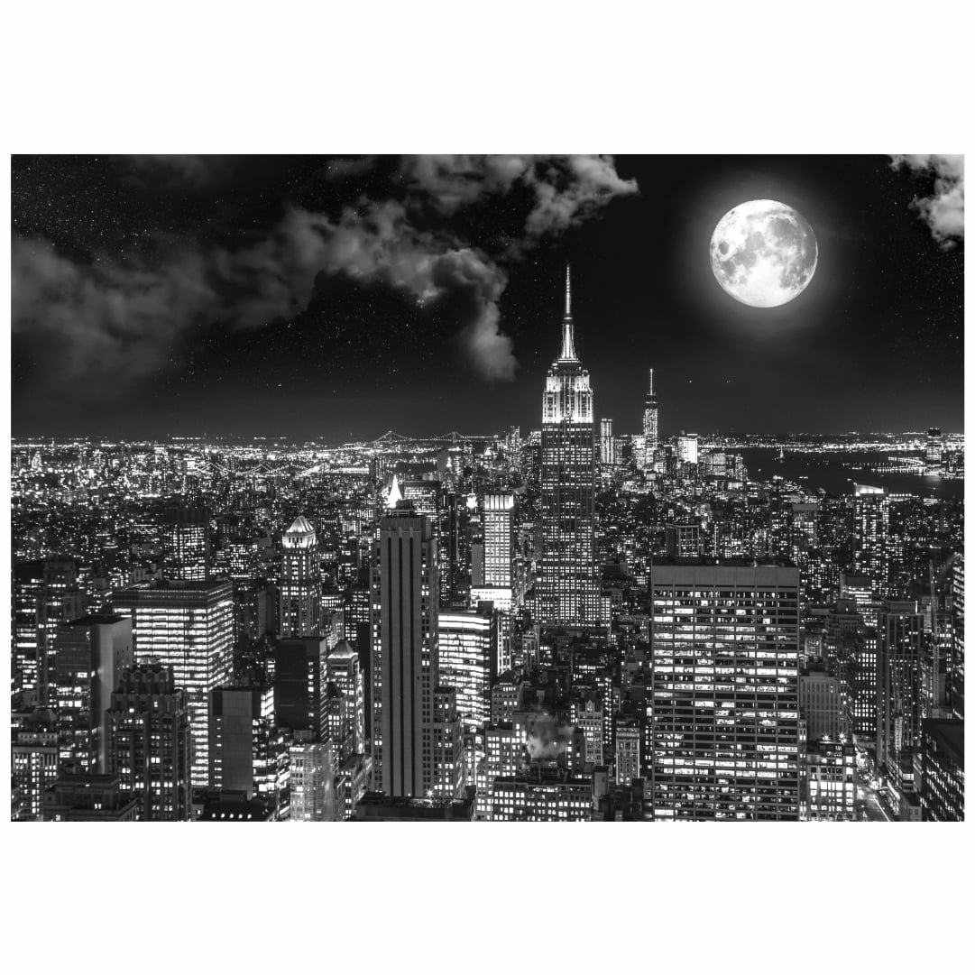 Quadro Nova York Noite Luar