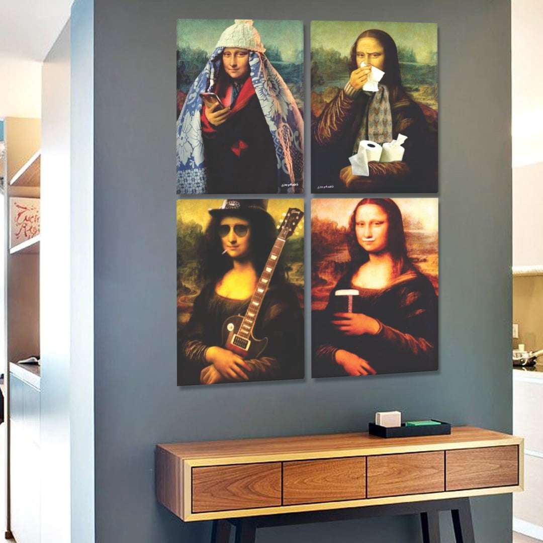 Quadro monalisa psicodelica decorativo