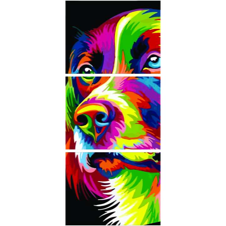 Arte de parede de retrato de cachorro de São Bernardo