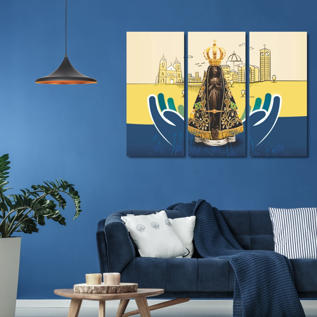 Quadros Decorativo Religioso Nossa Senhora Aparecida, Oração Ave