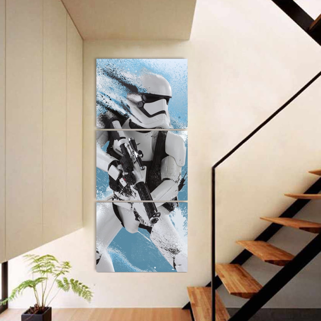 Quadro star wars stormtrooper  fundo azul decorativo
