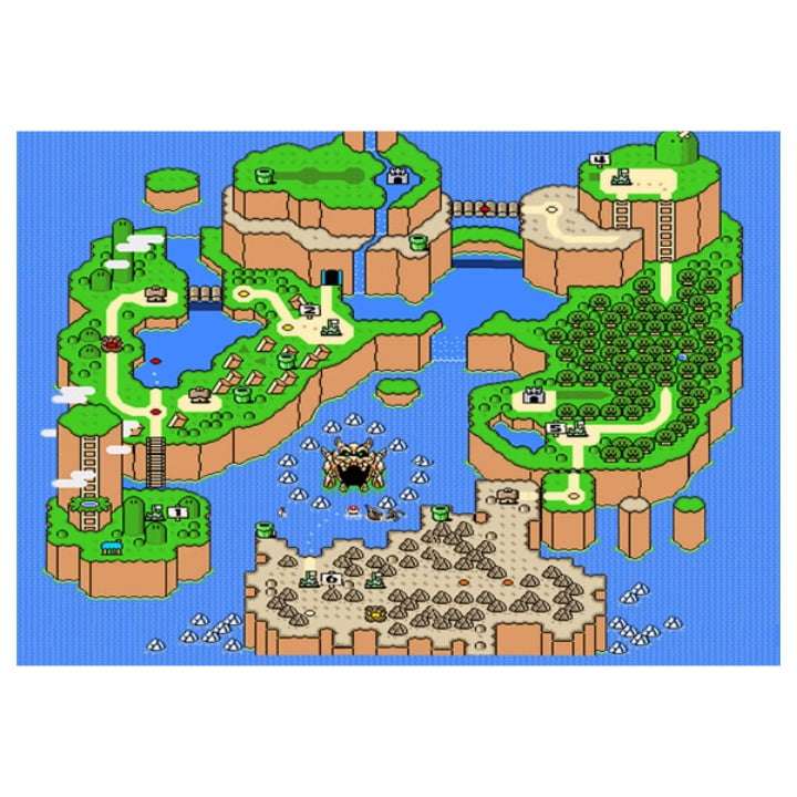 Quadro decorativo Super Mario Pixel Arte Jogo Antigo para sala quarto