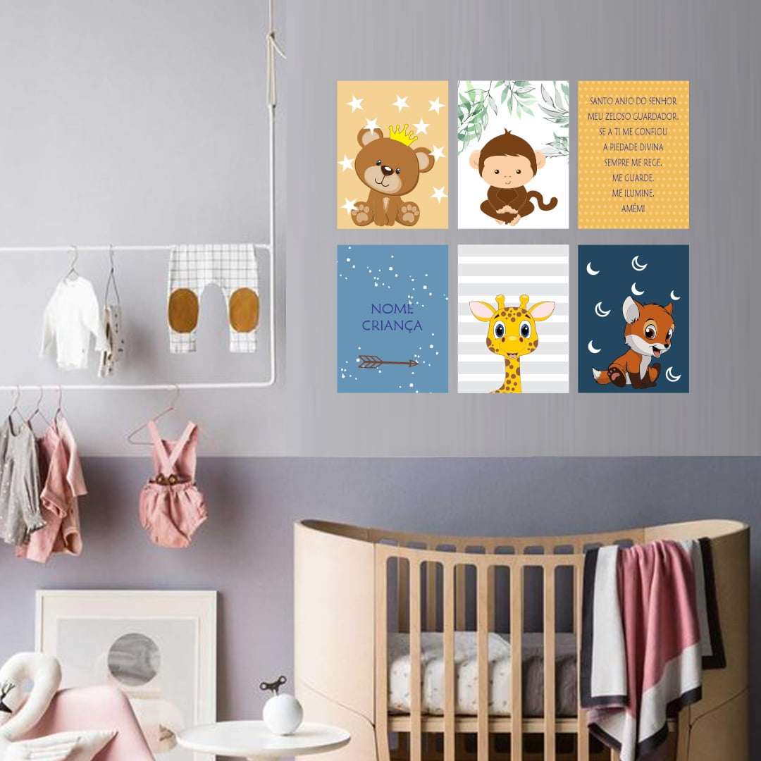 Quadros Bichinhos Decoração Quarto de Bebê - Decor Quadros - Bebê e Infantil