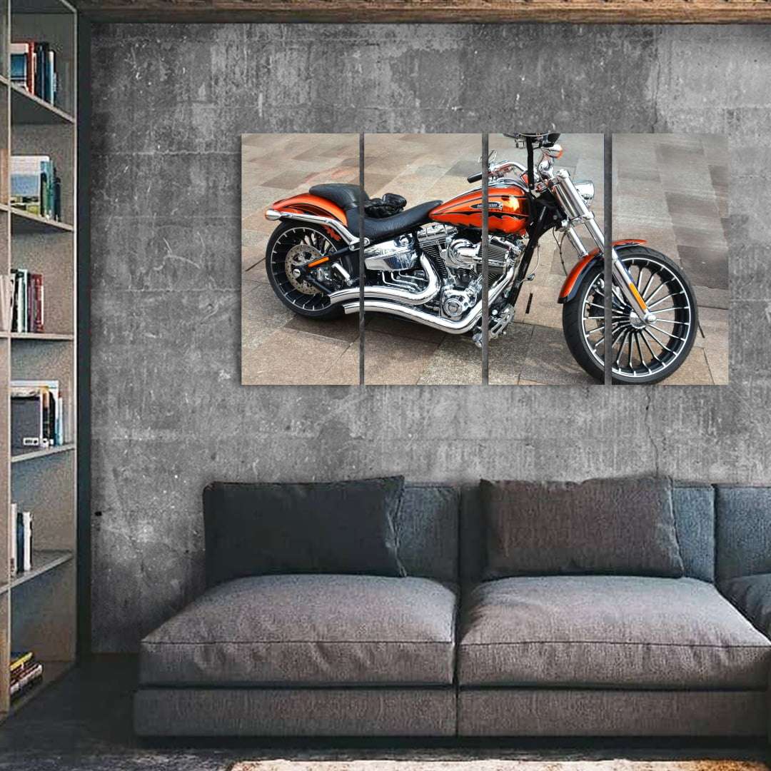 Quadro moto harley davidson decorativa