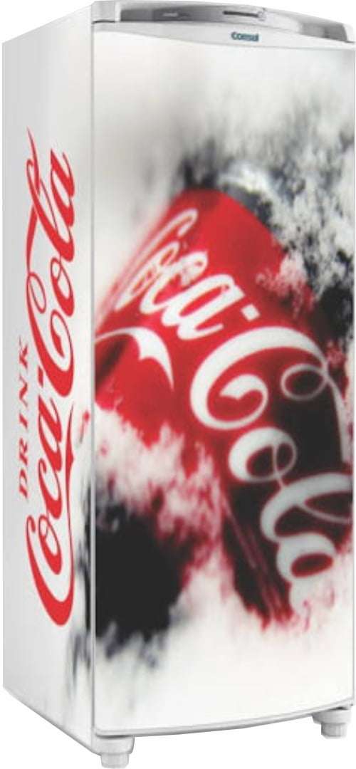Adesivo Coca Cola Branca Para Geladeira Total