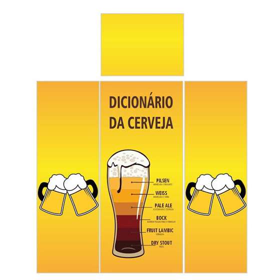 Adesivo Dicionario beer bebida Envelopamento Total Geladeira
