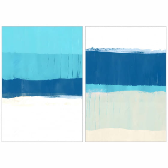 Quadro Abstrato Paleta azul tons Ciano