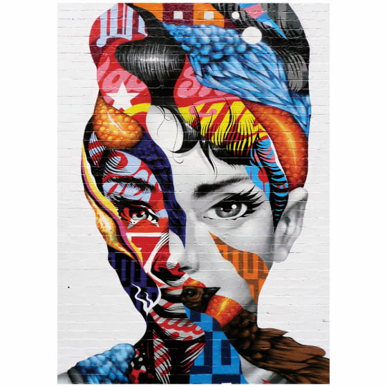 Quadro Street Art Audrey Hepburn