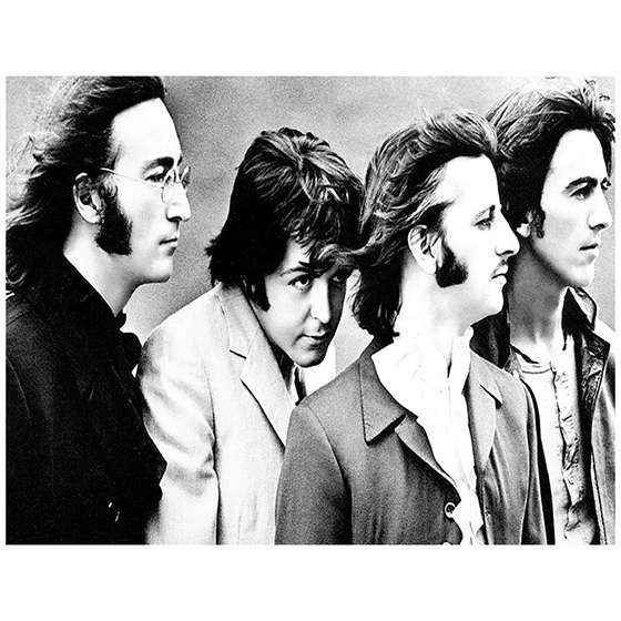Quadro Beatles Poster Anos 60 Preto e Branco