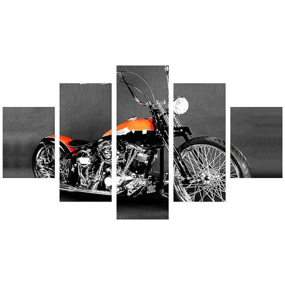 Quadro Decorativo Veículo Moto Em Corrida Motoqueiro VEIM041