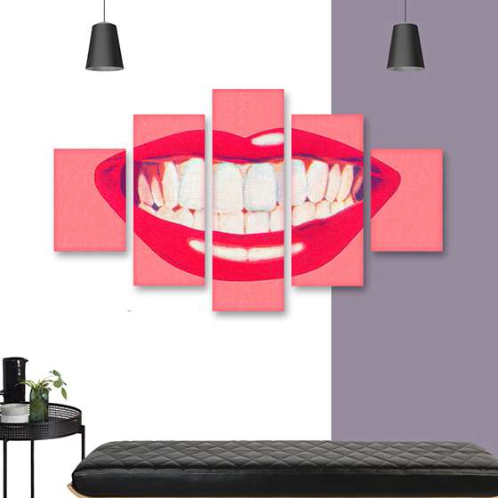 Quadro dentista boca decorativa