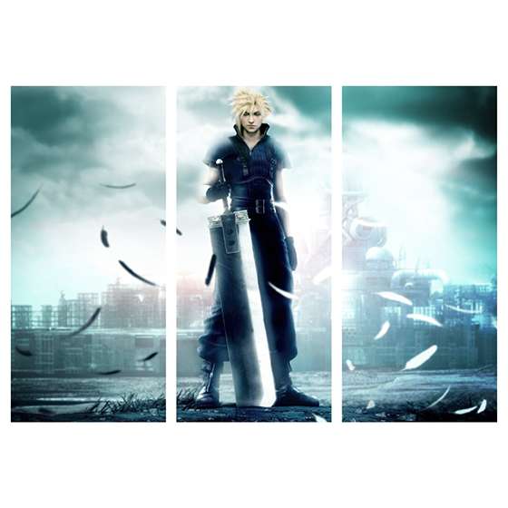 Quadro final fantasy Cloud Strife classico decorativo