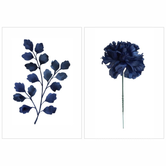 Quadro Flores Azuis Para Decorar