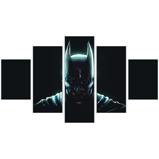 Quadro Batman Super Heroi 5 peças