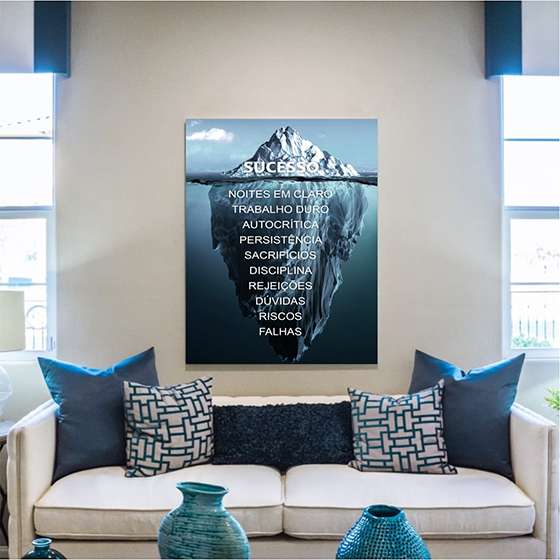 Quadro Luxo Iceberg do Sucesso Decorativo