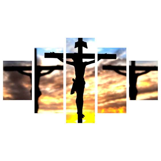 Quadro jesus cristo crucificado decorativo