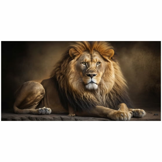Quadro Leão Africano Rei da Selva Decorativo