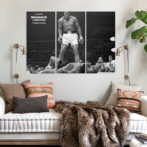 Quadro lutador Muhammad Ali boxe para decorar 