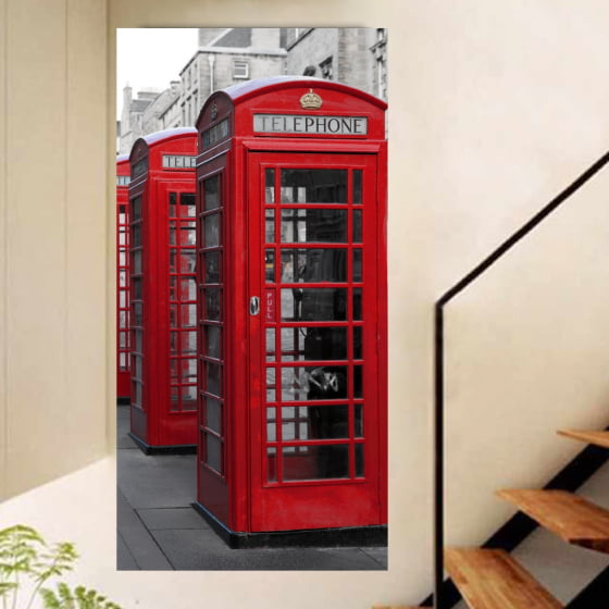 Quadro Luxo Londres Cabine Telefônica Vermelha