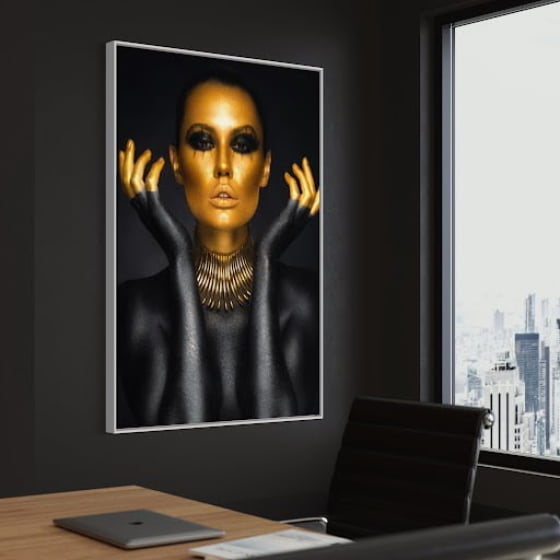 Quadro Mulher Black And Gold 