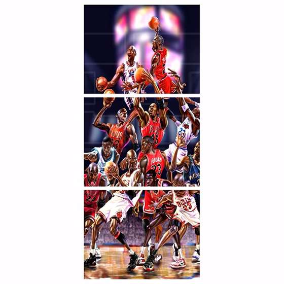 Quadro NBA Michael Jordan Caricatura Decorativo