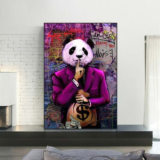 Quadro Panda Terno Bordo Grafite 