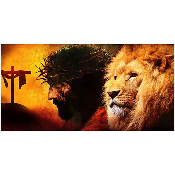 Quadro Religioso Jesus Cristo e Leão de Judá