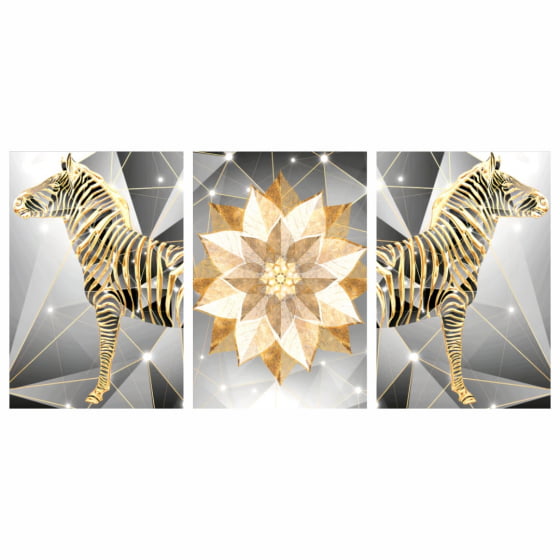 Quadro Zebra Super Luxo Gold