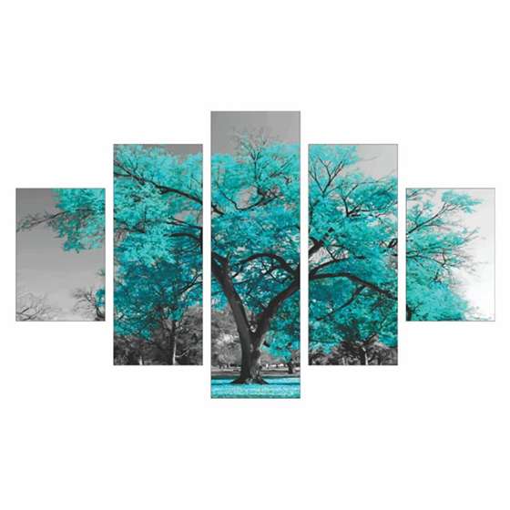 Quadro Árvore Azul Turquesa