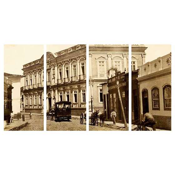 Quadro Porto Alegre em 1880 decorativo