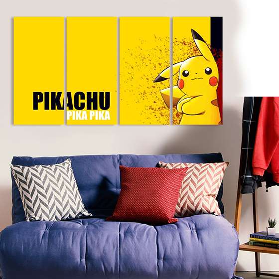 Quadro Pokemon Pikachu Decorativo