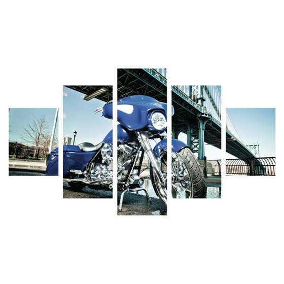 Quadro Harley Davidson Azul para Decorar